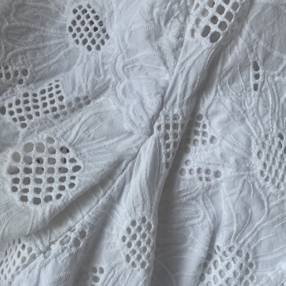 Sandro Cream Floral Broiderie Anglaise Top - Picture 9 of 10